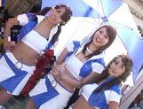 Nice teen Yui Tatsumi in sexy costume enjoys vibrator picture 24