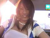 Nice teen Yui Tatsumi in sexy costume enjoys vibrator picture 42