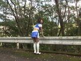 Nice teen Yui Tatsumi in sexy costume enjoys vibrator picture 75