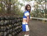 Nice teen Yui Tatsumi in sexy costume enjoys vibrator picture 78