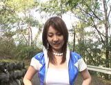 Nice teen Yui Tatsumi in sexy costume enjoys vibrator picture 83