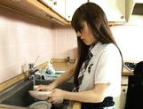 School girl gets her pussy rammed hard in the kitchen picture 17