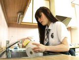 School girl gets her pussy rammed hard in the kitchen picture 19