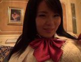 Lovely Sayaka Aishiro shaved pussy in school uniform picture 9