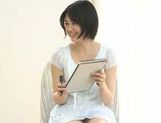 Erina Nagasawa gently removing her clothes picture 35
