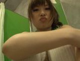 Sexy Japanese teen age cheer leader girl is having fun with sex toys picture 70