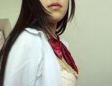Marin Aono nice Asian teen in school uniform doggy style