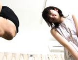 Nice teen Tsuna Nakamura blowjob with cum on her ass