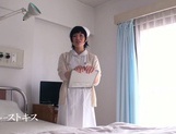 Petite amateur babe Mashiro Ayase deepthroats cock on pov video
