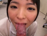 Petite amateur babe Mashiro Ayase deepthroats cock on pov video picture 42