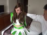 Lovely Asian model in cheerleader outfit hot Race Queen picture 13