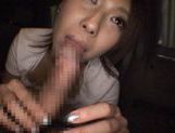 Mai Yuzuki Asian model gives a blowjob in the car picture 28