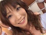 Yui Natsuki Gets A Facial And Creampie In This Orgy picture 8