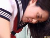 Ayumi Fujimori Asian babe gives an amazing blowjob picture 39