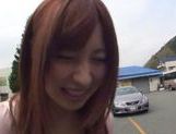 Kokomi Naruse hot outdoor blowjob with cum in her mouth picture 12