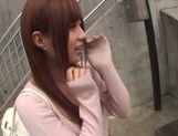 Kokomi Naruse hot outdoor blowjob with cum in her mouth picture 2