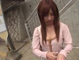 Kokomi Naruse hot outdoor blowjob with cum in her mouth picture 4