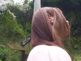 Kokomi Naruse hot outdoor blowjob with cum in her mouth picture 71