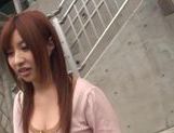 Kokomi Naruse hot outdoor blowjob with cum in her mouth picture 9