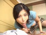 Hot Japanese babe sucks cock like mad picture 15
