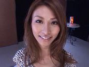 Akari Asahina naughty Asian babe gives CFNM handjob