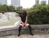 Exhibitionist Yuzuki Hatano does some naughty outdoors actions picture 76