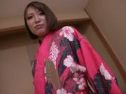 Nao Yoshioka charming Asian housewife in sexy kimono