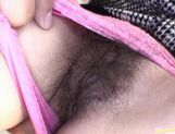 Sexy milf Reira fingers hairy cunt