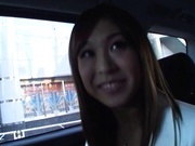 Sae Aihara Sucks Cock And Masturbates In A Moving Car