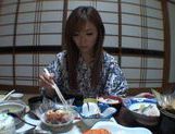 Traditional babe Rina Kato have a nice fuck after dinner. picture 11