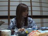 Traditional babe Rina Kato have a nice fuck after dinner. picture 17