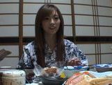 Traditional babe Rina Kato have a nice fuck after dinner. picture 18