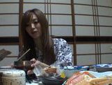 Traditional babe Rina Kato have a nice fuck after dinner. picture 21