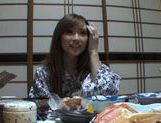 Traditional babe Rina Kato have a nice fuck after dinner. picture 22