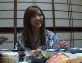 Traditional babe Rina Kato have a nice fuck after dinner. picture 23