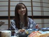 Traditional babe Rina Kato have a nice fuck after dinner. picture 24