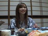 Traditional babe Rina Kato have a nice fuck after dinner. picture 25