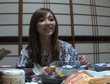 Traditional babe Rina Kato have a nice fuck after dinner. picture 26