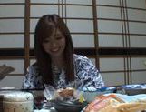 Traditional babe Rina Kato have a nice fuck after dinner. picture 29