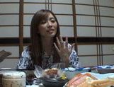 Traditional babe Rina Kato have a nice fuck after dinner. picture 32