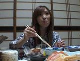 Traditional babe Rina Kato have a nice fuck after dinner. picture 35