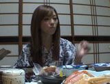 Traditional babe Rina Kato have a nice fuck after dinner. picture 37