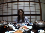 Traditional babe Rina Kato have a nice fuck after dinner.