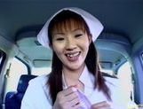 Mari Yamada stunning nurse blowjob picture 16