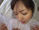 Nice teen Yuu Asakura wild nurse in pantyhose gets facial picture 169