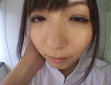 Nice teen Yuu Asakura wild nurse in pantyhose gets facial picture 18