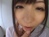 Nice teen Yuu Asakura wild nurse in pantyhose gets facial picture 19