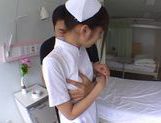 Nice teen Yuu Asakura wild nurse in pantyhose gets facial picture 23