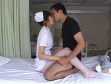 Nice teen Yuu Asakura wild nurse in pantyhose gets facial picture 86