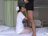 Nice teen Yuu Asakura wild nurse in pantyhose gets facial picture 96